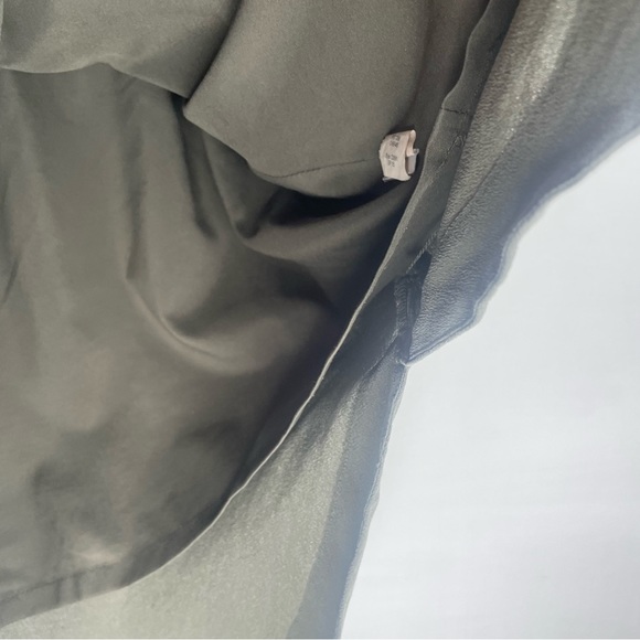 Madewell Olive green silk skirt, Medium - Picture 4 of 6